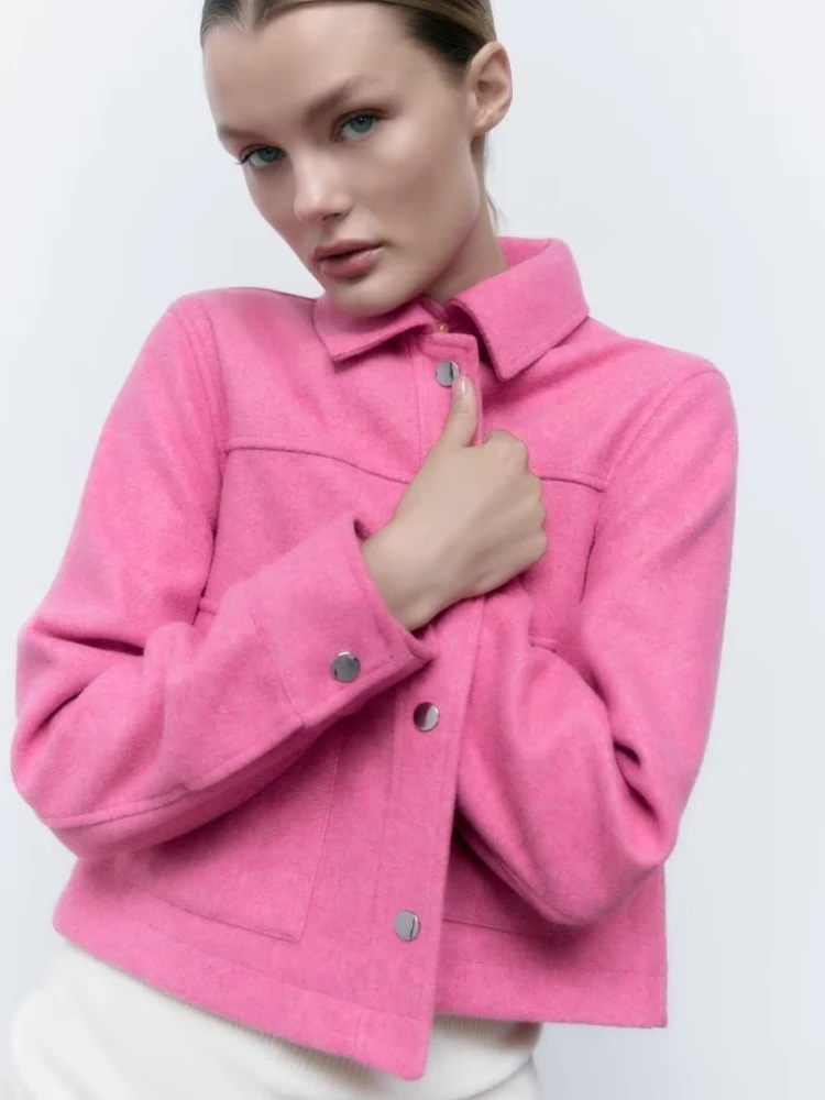 Jackets for Women 2023 Autumn/winter Solid Lapel Single-breasted Office Lady Pockets Shirt Coat Women Clothing Top Short Jacket
Jackets for Women 2023 Autumn/winter Solid Lapel Single-breasted Office Lady Pockets Shirt Coat Women Clothing Top Short Jacket