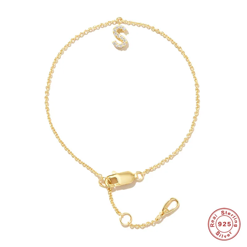 Aide 925 Sterling Silver Sparkling Zircons 26 Letters Charm Bracelets For Women Girls Gift Initial Name Alphabet Bracelet Jewel
Aide 925 Sterling Silver Sparkling Zircons 26 Letters Charm Bracelets For Women Girls Gift Initial Name Alphabet Bracelet Jewel