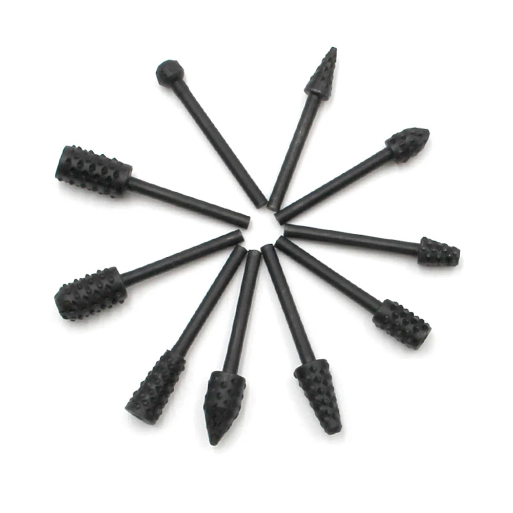 10pcs 1/8" Shank Rotary Burr Rasp Set Carbon Steel Wood Carving File Drill Bits Metal Wood Electric Grinding
10pcs 1/8" Shank Rotary Burr Rasp Set Carbon Steel Wood Carving File Drill Bits Metal Wood Electric Grinding