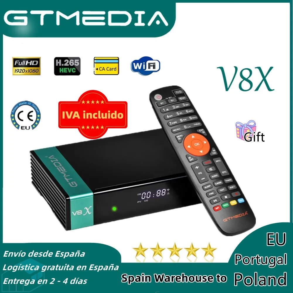 Full HD Gtmedia v8X Φ спутниковый ресивер Gtmedia V9 Prime V7 s2x, обновленная форма Gtmedia v8 nova, поддержка H.265, встроенный Wi-Fi
Full HD Gtmedia v8X Φ спутниковый ресивер Gtmedia V9 Prime V7 s2x, обновленная форма Gtmedia v8 nova, поддержка H.265, встроенный Wi-Fi