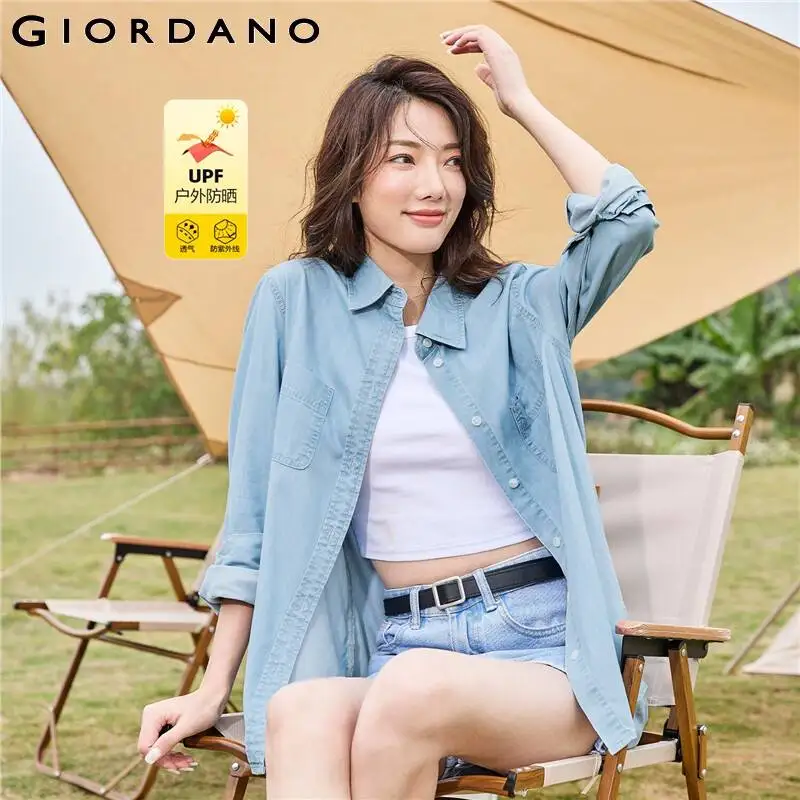 Giordano Women Shirts High-tech Sun-proof Long Sleeve Denim Shirt Double Patch Pockets Causal Denim SHirts 13342222
Giordano Women Shirts High-tech Sun-proof Long Sleeve Denim Shirt Double Patch Pockets Causal Denim SHirts 13342222