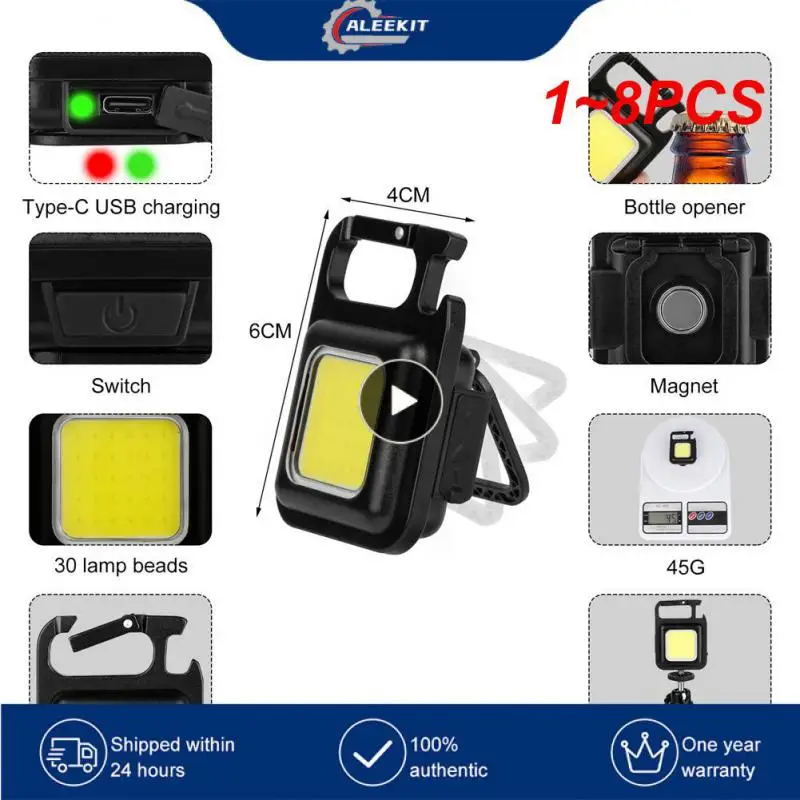 1~8PCS Mini LED Flashlight Keychain Light Multifunctional Portable COB Camping Flashlights USB Charging Work Lights fishing
1~8PCS Mini LED Flashlight Keychain Light Multifunctional Portable COB Camping Flashlights USB Charging Work Lights fishing