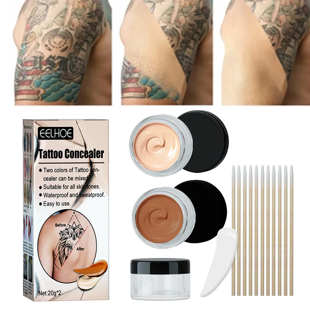 Double Color Waterproof Tattoo Concealer Sweat Proof Skin Brighten Foundation Cover Birthmark Scars Concealer Gouache Cosmetic
Double Color Waterproof Tattoo Concealer Sweat Proof Skin Brighten Foundation Cover Birthmark Scars Concealer Gouache Cosmetic