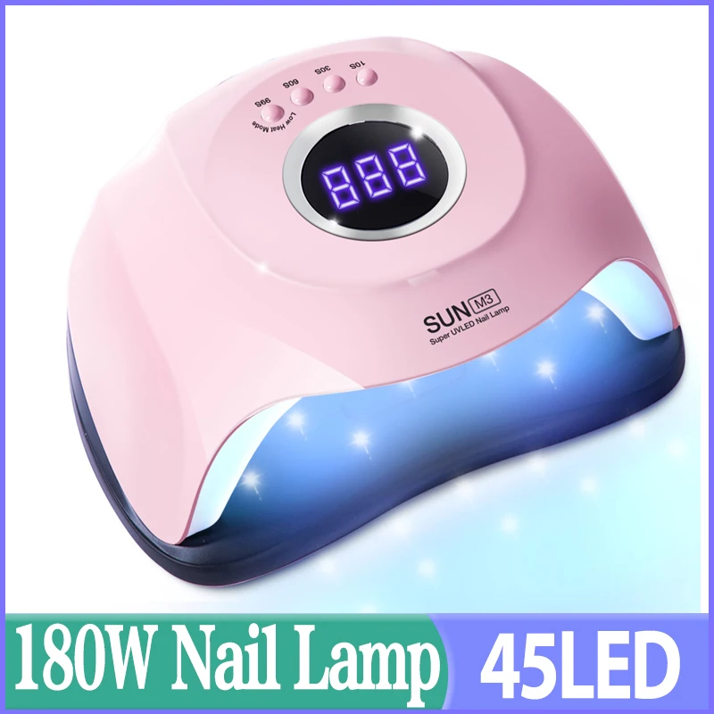 180W Sun M3 Spuer Nail Lamp Professional 45 Beads UV LED Lamp Auto All Gel Polish Drying Lamp Quick Drying Powerful Nail Dryer
180W Sun M3 Spuer Nail Lamp Professional 45 Beads UV LED Lamp Auto All Gel Polish Drying Lamp Quick Drying Powerful Nail Dryer