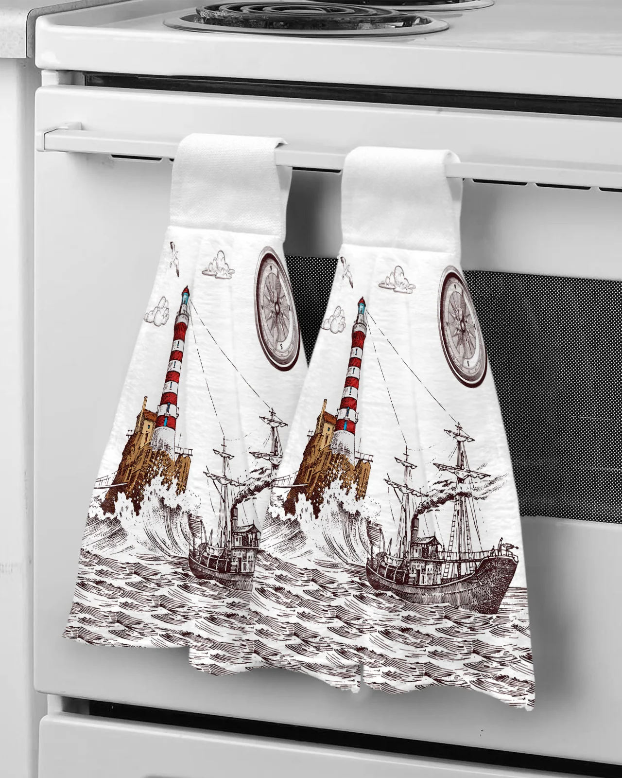 Retro Illustration Lighthouse Sailing Ship Hand Towel Microfiber Hanging Wipes Cloth Cleaning Towel Kitchen Tools Accessories
Retro Illustration Lighthouse Sailing Ship Hand Towel Microfiber Hanging Wipes Cloth Cleaning Towel Kitchen Tools Accessories