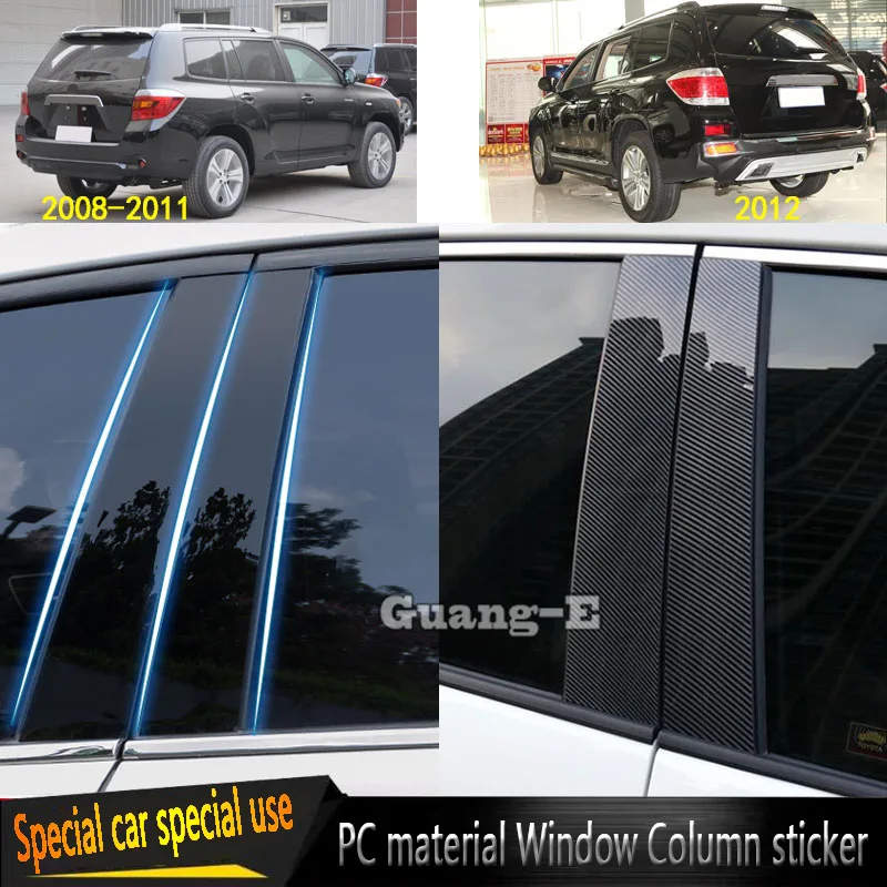 For Toyota Highlander 2008-2012 Car PC Material Pillar Post Cover Door Trim Window Piano Black Molding Sticker Plate 8pcs
For Toyota Highlander 2008-2012 Car PC Material Pillar Post Cover Door Trim Window Piano Black Molding Sticker Plate 8pcs