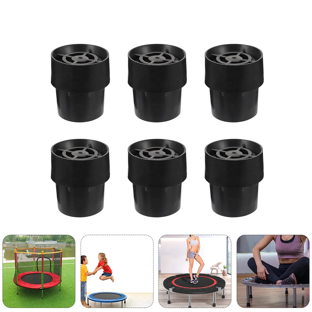 

6 Pcs Trampoline Floor Mat Table Feet Mats Non-slip Furniture Pads Boots Emulsion Mute Black Covers Carassosories