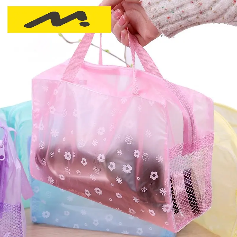 

Cosmetic Bag Waterproof Transparent Travel Cosmetic Storage Bag Hand Carry Bathroom Toiletries Storage Bag Toiletry Bag
