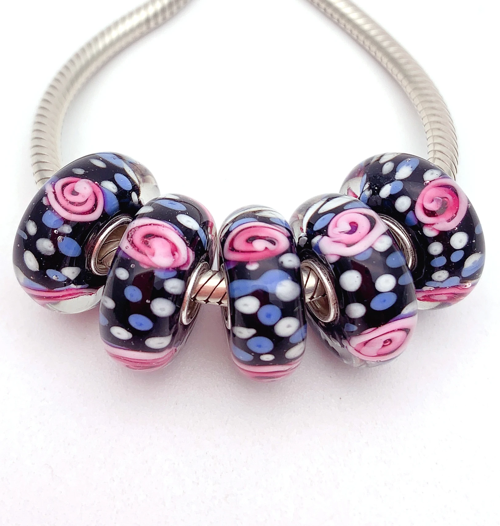 XHYG287 5X 100% Authenticity S925 Sterling Silver Beads Murano GlassBeads Fit European Charms Bracelet Diy Jewelry Lampwork
XHYG287 5X 100% Authenticity S925 Sterling Silver Beads Murano GlassBeads Fit European Charms Bracelet Diy Jewelry Lampwork