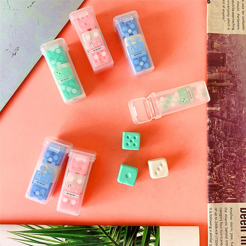 3pcs/box/set Novelty Dice Shaped Erasers 3 Candy Color Eraser Kawaii Stationery School Office Supplies
3pcs/box/set Novelty Dice Shaped Erasers 3 Candy Color Eraser Kawaii Stationery School Office Supplies