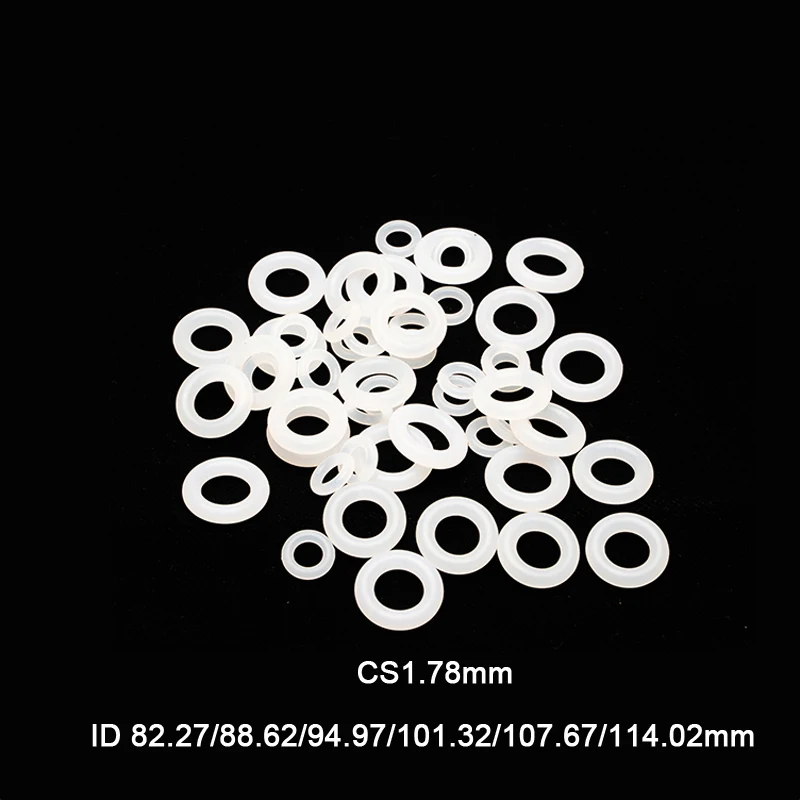 US Standard White VMQ Silicone O Ring Gasket Rubber Washer CS1.78mm ID 82.27mm~114.02mm Food Grade Silicon O Ring Gasket Rubber
US Standard White VMQ Silicone O Ring Gasket Rubber Washer CS1.78mm ID 82.27mm~114.02mm Food Grade Silicon O Ring Gasket Rubber