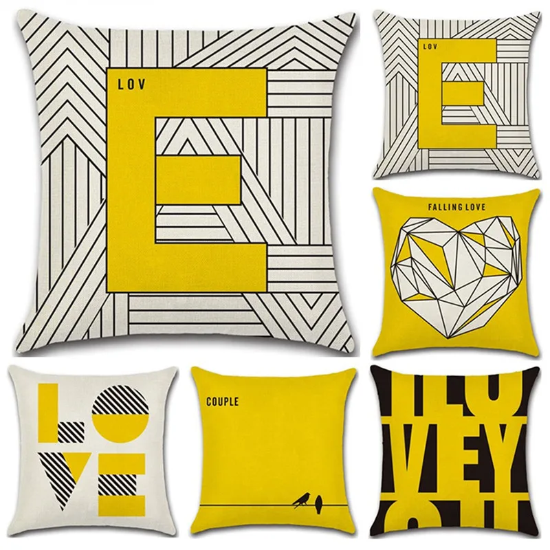 Yellow Geometry Pillowcase Sofa Cushion Cover Polyester Home Decorative Pillows Car Sofa Throw Pillow Cover Print Pillowcase
Yellow Geometry Pillowcase Sofa Cushion Cover Polyester Home Decorative Pillows Car Sofa Throw Pillow Cover Print Pillowcase
