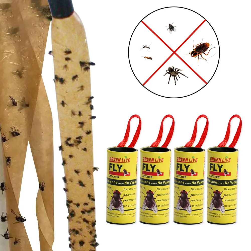 Classic 4 Rolls Sticky Fly Paper Flies Insect Bug Glue Pests Catcher Fly Trap Device Personal Health Care Supplies
Classic 4 Rolls Sticky Fly Paper Flies Insect Bug Glue Pests Catcher Fly Trap Device Personal Health Care Supplies
