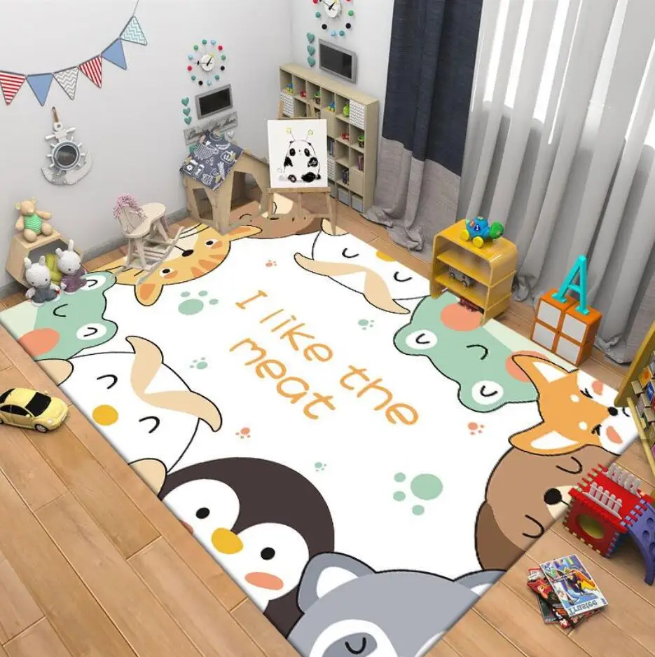 Cartoon Cute Animal Print Carpets For Home Living Room Bedroom Large Area Rug Soft Flannel Kid Play Carpet Child Crawl Floor Mat
Cartoon Cute Animal Print Carpets For Home Living Room Bedroom Large Area Rug Soft Flannel Kid Play Carpet Child Crawl Floor Mat