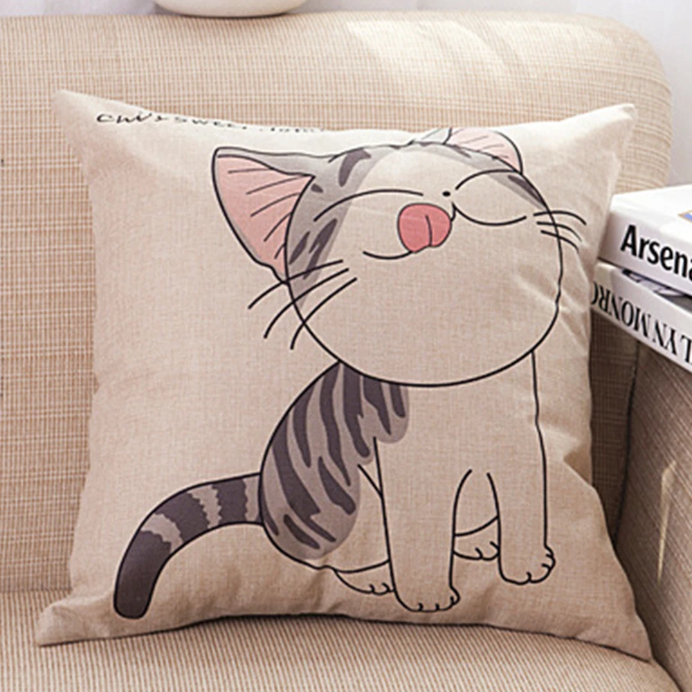 Greedy cat Cotton Linen 45X45CM Cushion Cover Waist Pillow Case Living Room Chair Sofa Home Decoration
Greedy cat Cotton Linen 45X45CM Cushion Cover Waist Pillow Case Living Room Chair Sofa Home Decoration