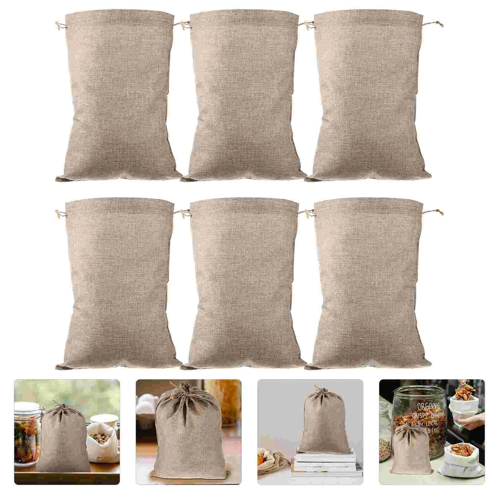 6 Pcs Drawstring Burlap Bag Vegetable Food Pouch Linen Organizer Gunny Sack Household Storage Bags Gift Reusable
6 Pcs Drawstring Burlap Bag Vegetable Food Pouch Linen Organizer Gunny Sack Household Storage Bags Gift Reusable