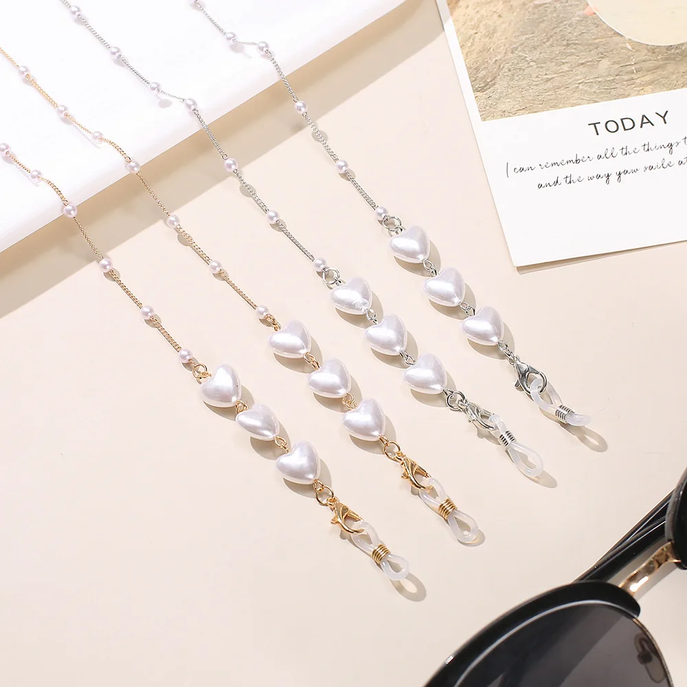 Pearl Heart Glasses Chain Hanging Neck Simple Anti-lost Rope for Women Sunglasses Cord
Pearl Heart Glasses Chain Hanging Neck Simple Anti-lost Rope for Women Sunglasses Cord