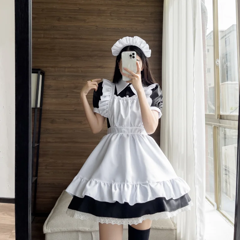 Women Maid Cosplay Costume Short Sleeve Retro Maid Lolita Girls Dress Cute Japanese French Outfit Cosplay Costume Plus Size 5XL
Women Maid Cosplay Costume Short Sleeve Retro Maid Lolita Girls Dress Cute Japanese French Outfit Cosplay Costume Plus Size 5XL