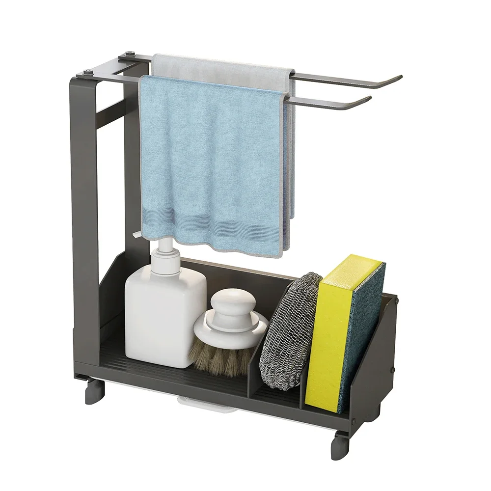 Sponge Drain Rack Multifunctional Kitchen Storage Bracket Sink Drain Rack with Drain Tray Storage Rag Non-slip Stainless Steel
Sponge Drain Rack Multifunctional Kitchen Storage Bracket Sink Drain Rack with Drain Tray Storage Rag Non-slip Stainless Steel