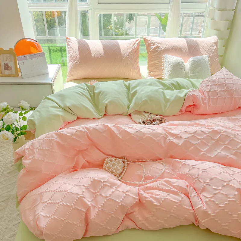 Bedding Set Duvet Cover Flat Sheet Pillowcase Solid Color Bed Sheet Set Soft Comforter Cover Bed Linens Set Nordic Ins Style
Bedding Set Duvet Cover Flat Sheet Pillowcase Solid Color Bed Sheet Set Soft Comforter Cover Bed Linens Set Nordic Ins Style
