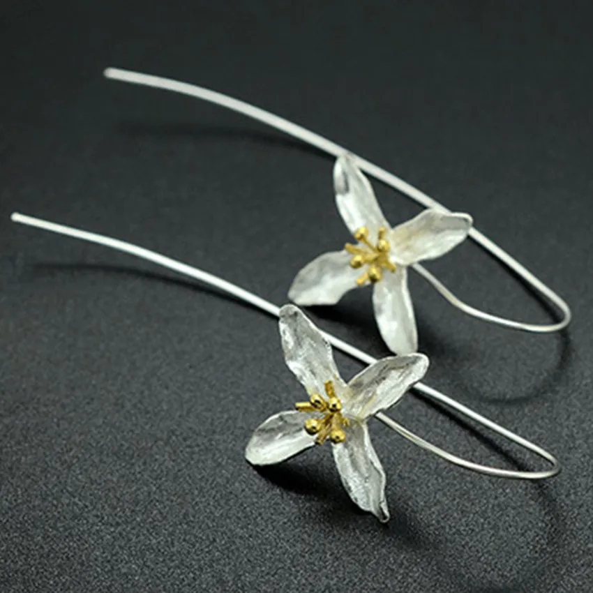 925 Silver Needle Cute Small Four Leaf Flower Earrings Fashion Silver Jewelry Ladies Long Earrings Women
925 Silver Needle Cute Small Four Leaf Flower Earrings Fashion Silver Jewelry Ladies Long Earrings Women