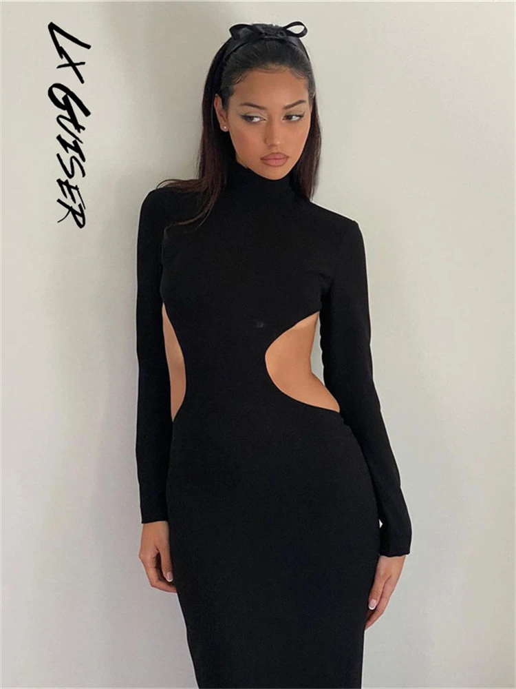 Lx Guiser 2022 Autumn Long Sleeve Hollow Out Bodycon Sexy Maxi Women Dresses O Neck Party Causal Elegant Robe Female Dress 
Lx Guiser 2022 Autumn Long Sleeve Hollow Out Bodycon Sexy Maxi Women Dresses O Neck Party Causal Elegant Robe Female Dress
