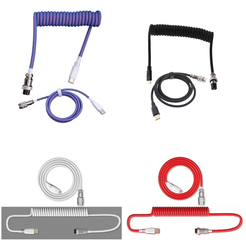 C5AE Coiled Type-C USB Aviators Cable for Mechanical Keyboard Coil Type C Connector
C5AE Coiled Type-C USB Aviators Cable for Mechanical Keyboard Coil Type C Connector
