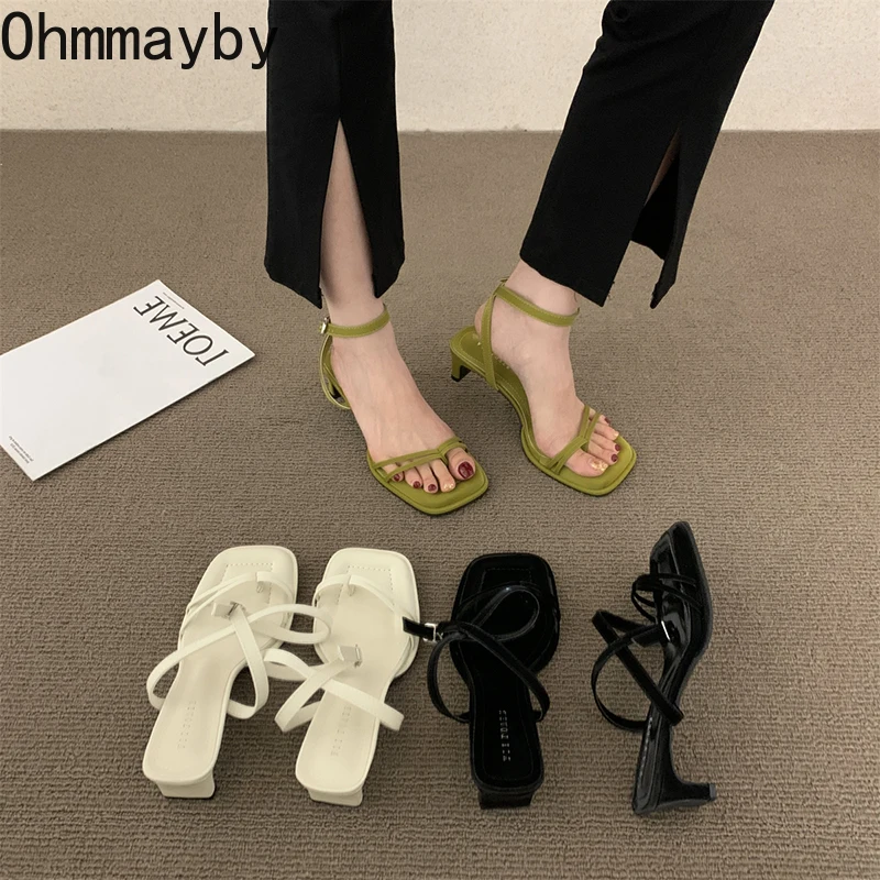 Summer Women Sandal Fashion Narrow Band Ankle Strap Ladies Gladiator Shoes Square High Heel Dress sandalias mujer 2022
Summer Women Sandal Fashion Narrow Band Ankle Strap Ladies Gladiator Shoes Square High Heel Dress sandalias mujer 2022