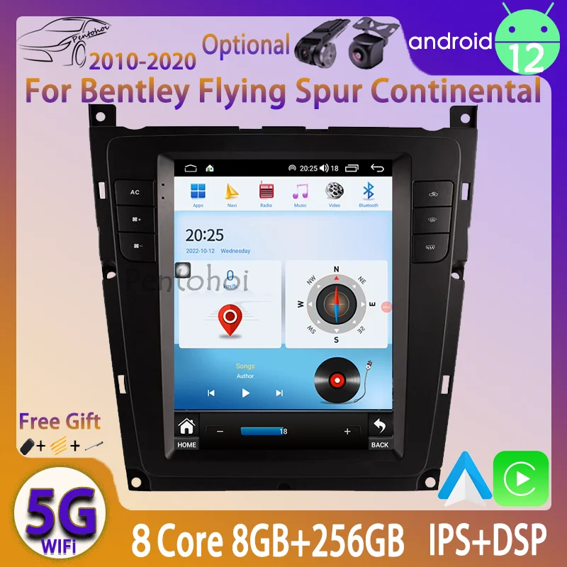 Pentohoi Car Radio For Bentley Flying Spur Continental 2010-2020 Telsa Vertical Screen Navigator Multimedia Video Player Stereo
Pentohoi Car Radio For Bentley Flying Spur Continental 2010-2020 Telsa Vertical Screen Navigator Multimedia Video Player Stereo