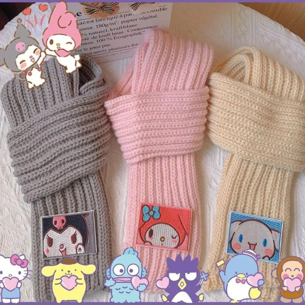 Вязаный шарф Sanrios, Модный зимний теплый рождественский подарок с милыми мультяшными китами, кинацами, милыми парными стилями 
Вязаный шарф Sanrios, Модный зимний теплый рождественский подарок с милыми мультяшными китами, кинацами, милыми парными стилями