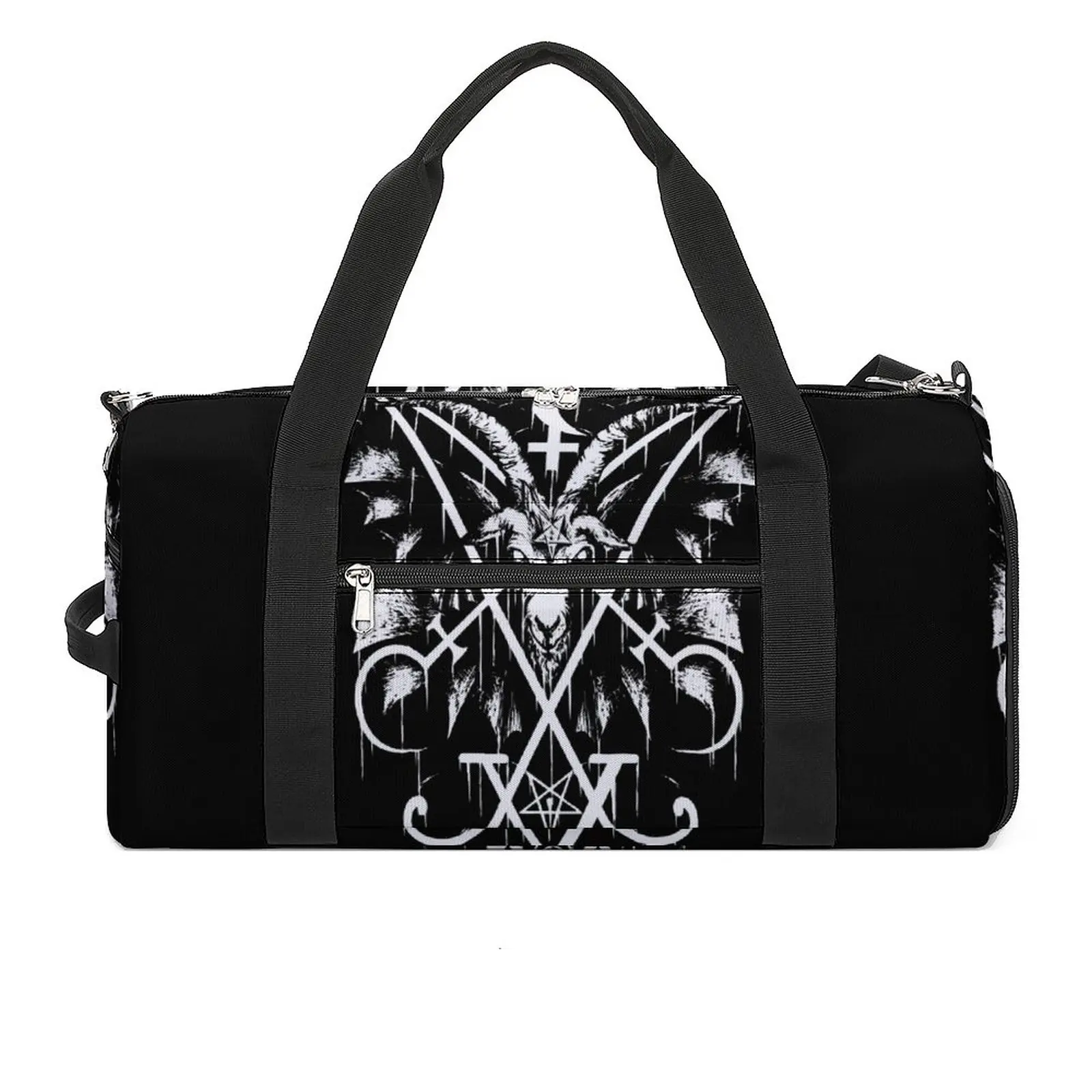 BAPHOMET Goat Sports Bags Illuminati Training Gym Bag Large Capacity Vintage Handbags Men Pattern Portable Fitness Bag 
BAPHOMET Goat Sports Bags Illuminati Training Gym Bag Large Capacity Vintage Handbags Men Pattern Portable Fitness Bag