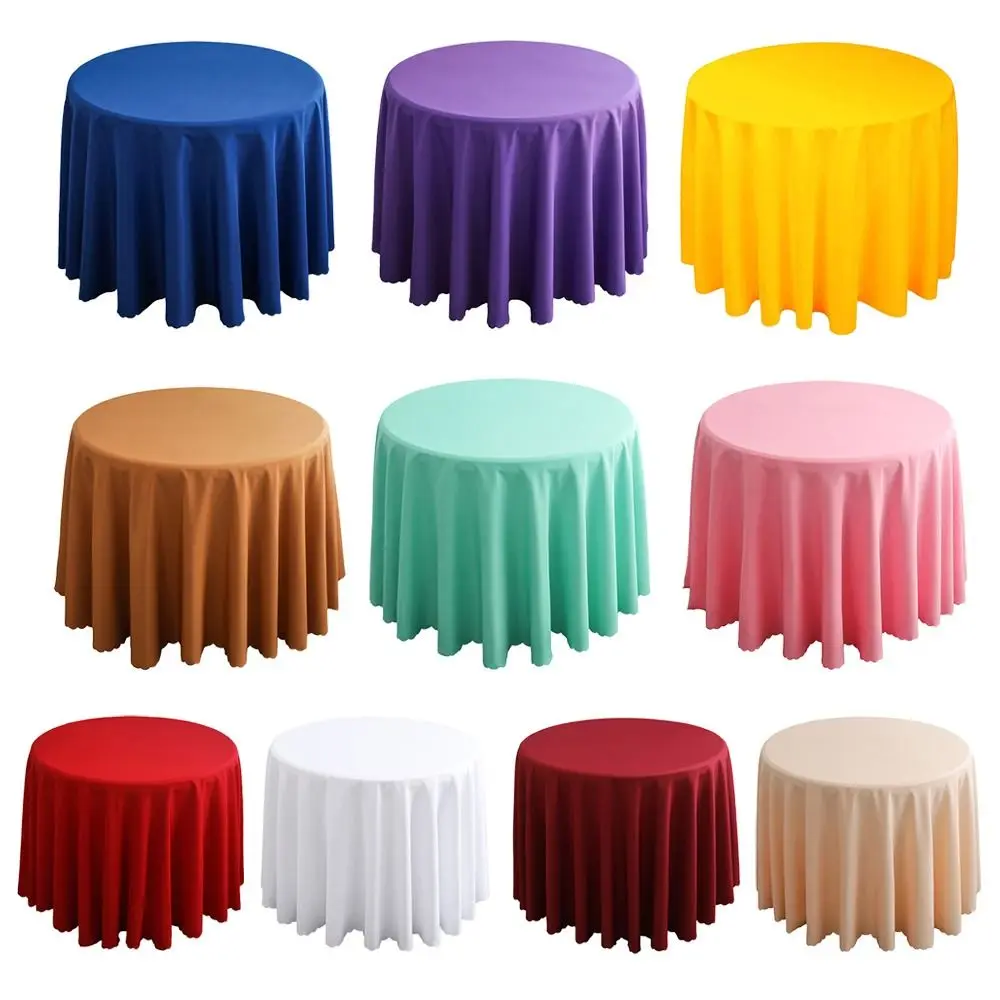 Home Decor Solid Color Banquet Polyester Table Covers Overlay Table Cloth Round Tablecloth
Home Decor Solid Color Banquet Polyester Table Covers Overlay Table Cloth Round Tablecloth