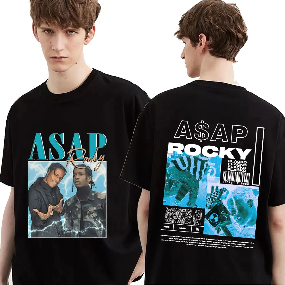 Awesome Hip Hop Rapper Men Women Fashion Loose Street Style T-shirts Cotton Retro Tee Shirt Asap Rocky Print Tshirt Short Sleeve
Awesome Hip Hop Rapper Men Women Fashion Loose Street Style T-shirts Cotton Retro Tee Shirt Asap Rocky Print Tshirt Short Sleeve