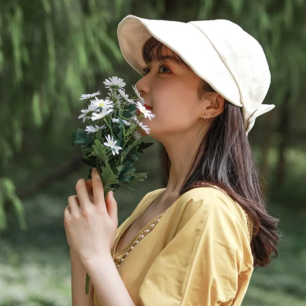 Womens Summer Soft Cotton Ponytail Bucket Hat Outdoor Adjustable Cap Beach Bow Panama Sun With Foldable Hat Fisherman Hats S5E5
Womens Summer Soft Cotton Ponytail Bucket Hat Outdoor Adjustable Cap Beach Bow Panama Sun With Foldable Hat Fisherman Hats S5E5