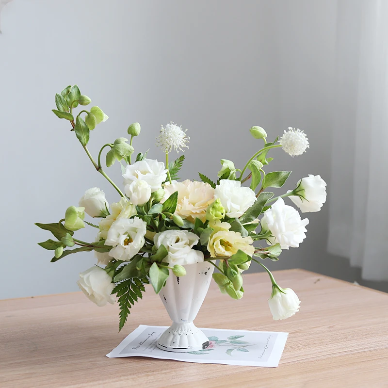 Retro Vase White Distressed Metal Iron European Small Flowerpot Desktop Wedding Banquet Decorate Home Furnishings Lotus Edge
Retro Vase White Distressed Metal Iron European Small Flowerpot Desktop Wedding Banquet Decorate Home Furnishings Lotus Edge