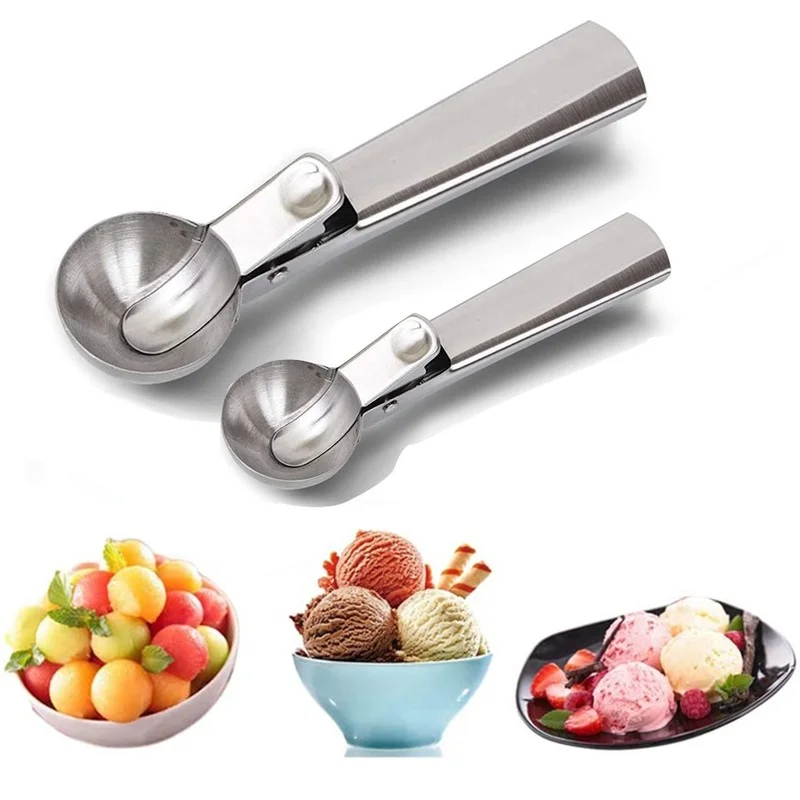 Stainless Steel Ice Cream Scoops Stacks Ice Cream Digger Non Stick Fruit Ice Ball Maker Watermelon Ice Cream Spoon Tool
Stainless Steel Ice Cream Scoops Stacks Ice Cream Digger Non Stick Fruit Ice Ball Maker Watermelon Ice Cream Spoon Tool