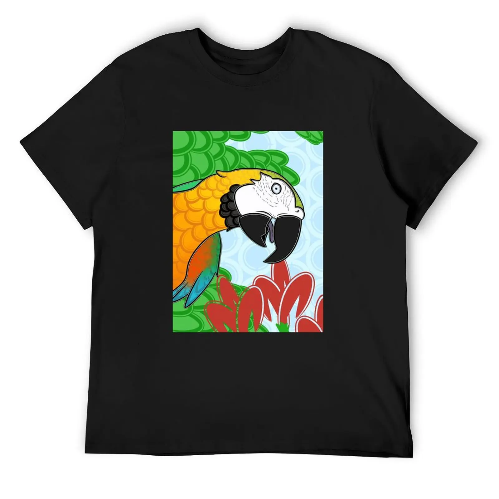 Did Someone Say BIRDS ua - футболка Catalina Macaw летние топы в стиле аниме черная одежда больших