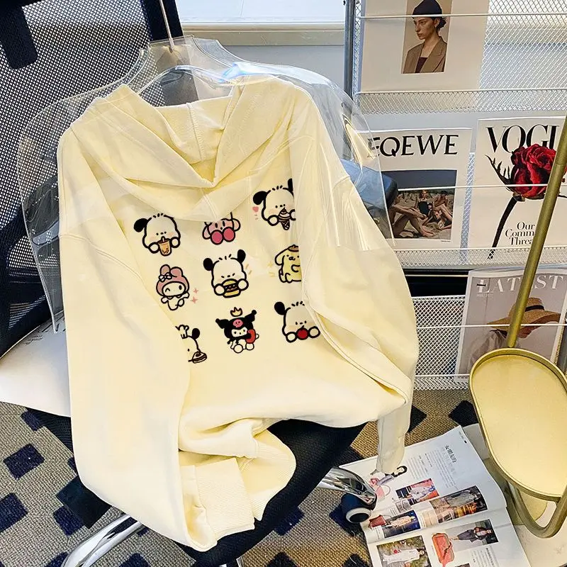 Весенняя Милая Толстовка Y2K Sanrio Hellokitty Kuromi Cinnamoroll полакко с капюшоном, милый студенческий Свободный Повседневный тонкий жакет с подкладкой
Весенняя Милая Толстовка Y2K Sanrio Hellokitty Kuromi Cinnamoroll полакко с капюшоном, милый студенческий Свободный Повседневный тонкий жакет с подкладкой