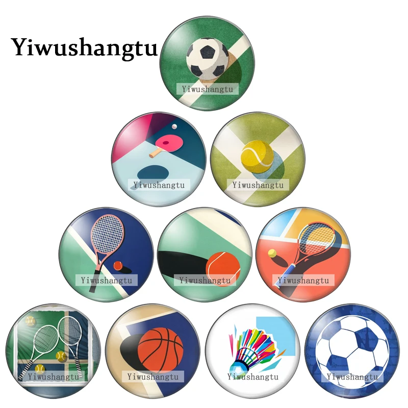 Popular ball games Basketball football Paintings 12mm/18mm/20mm/25mm Round photo glass cabochon demo flat back Making findings
Popular ball games Basketball football Paintings 12mm/18mm/20mm/25mm Round photo glass cabochon demo flat back Making findings