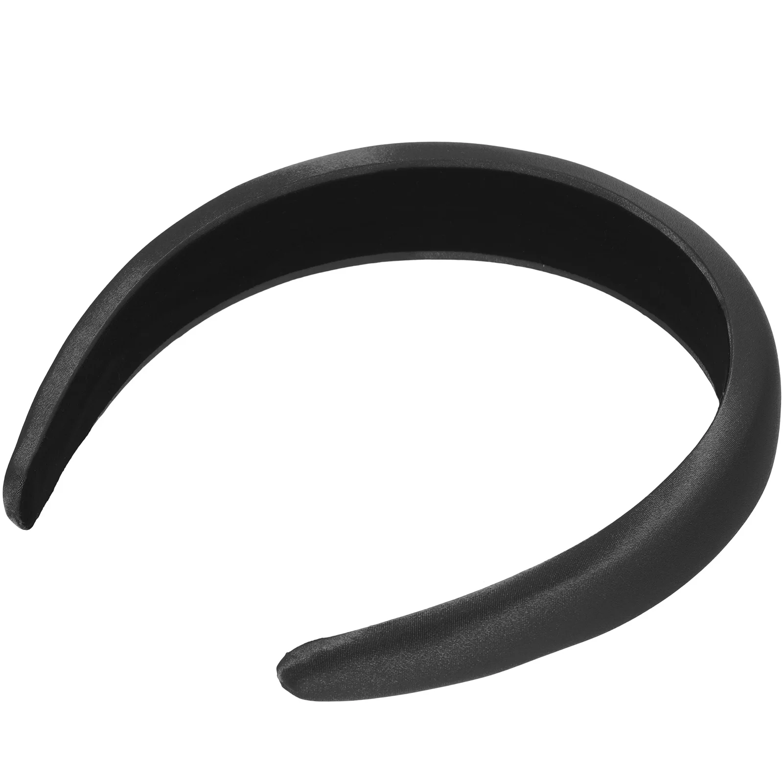 Black Bandana Headband Women Wide Satin Padded Sponge Make Hair Accessories Women's 
Black Bandana Headband Women Wide Satin Padded Sponge Make Hair Accessories Women's