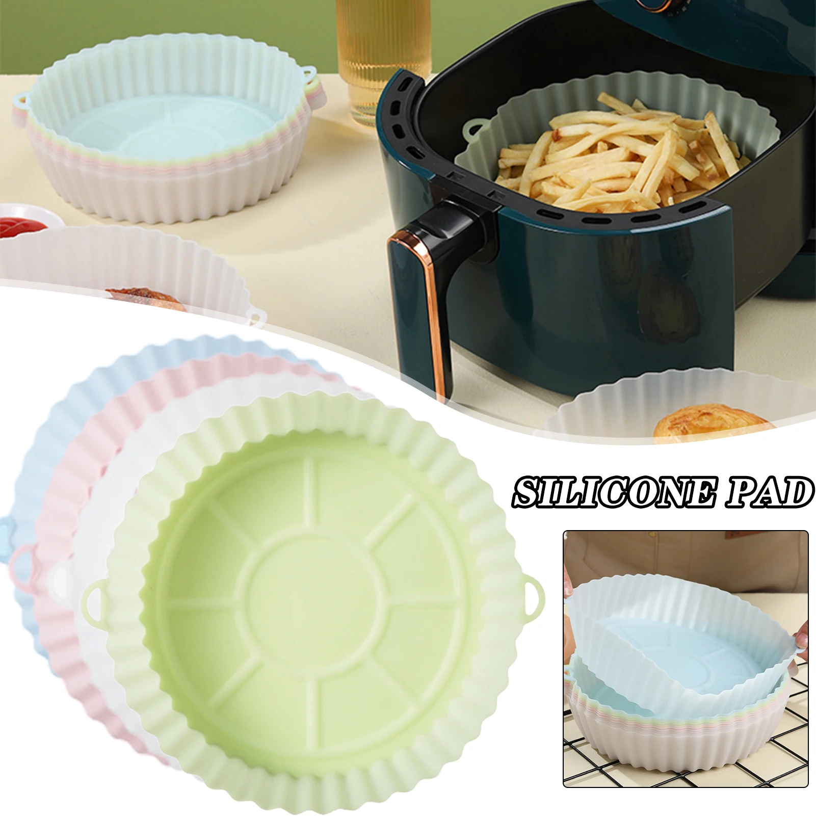Силиконовый многоразовый поддон для фритюрницы, многофункциональный поддон для выпечки в духовке, термостойкие принадлежности для выпечк...
Силиконовый многоразовый поддон для фритюрницы, многофункциональный поддон для выпечки в духовке, термостойкие принадлежности для выпечк...