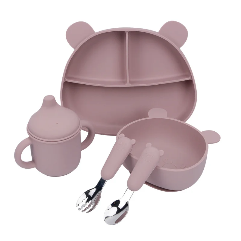 5PC Baby Feeding Set Silicone Suction Bowls Divided Plate Sippy Cup Spoons Fork Toddler Self Feeding Eating Utensils Dishes Set
5PC Baby Feeding Set Silicone Suction Bowls Divided Plate Sippy Cup Spoons Fork Toddler Self Feeding Eating Utensils Dishes Set