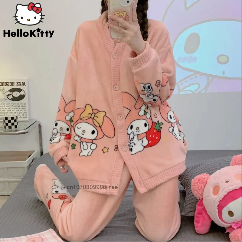 Модные плюшевые пижамные комплекты Sanrio, милая мультяшная Повседневная Свободная Домашняя одежда, теплый толстый кардиган Y2K, ночная рубашк...
Модные плюшевые пижамные комплекты Sanrio, милая мультяшная Повседневная Свободная Домашняя одежда, теплый толстый кардиган Y2K, ночная рубашк...
