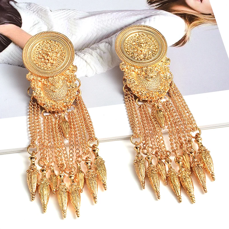 Wholesale High-Quality Long Tassel Chain Drop Earrings Statement Hot Selling Gold Color Metal Jewelry Accessories For Women
Wholesale High-Quality Long Tassel Chain Drop Earrings Statement Hot Selling Gold Color Metal Jewelry Accessories For Women
