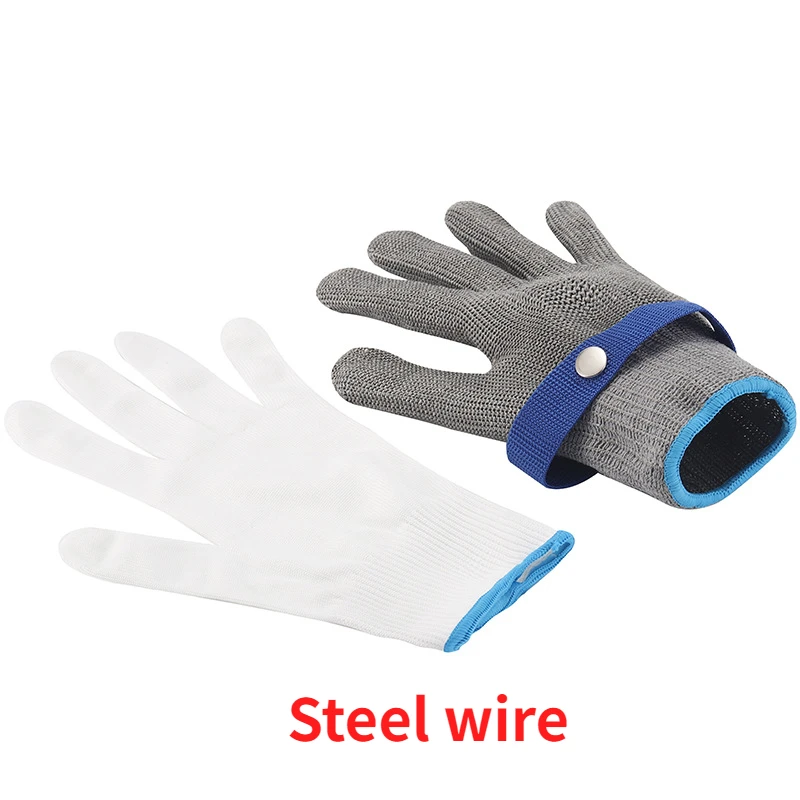 Перчатки из нержавеющей стали, защита от порезов, защита от порезов, защита рук, металлическая сетка для мяса, перчатки для мясника, проволочный нож, защита от ножей
Перчатки из нержавеющей стали, защита от порезов, защита от порезов, защита рук, металлическая сетка для мяса, перчатки для мясника, проволочный нож, защита от ножей