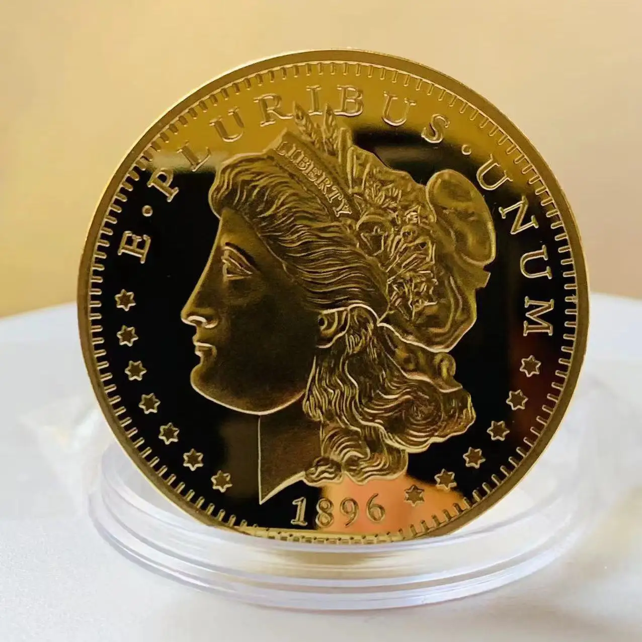 1896 USA Coin Eagle Morgan Gold Plated Commemorative Coin for Collection 999 Fine Embossed Badge Crafts Monedas
1896 USA Coin Eagle Morgan Gold Plated Commemorative Coin for Collection 999 Fine Embossed Badge Crafts Monedas