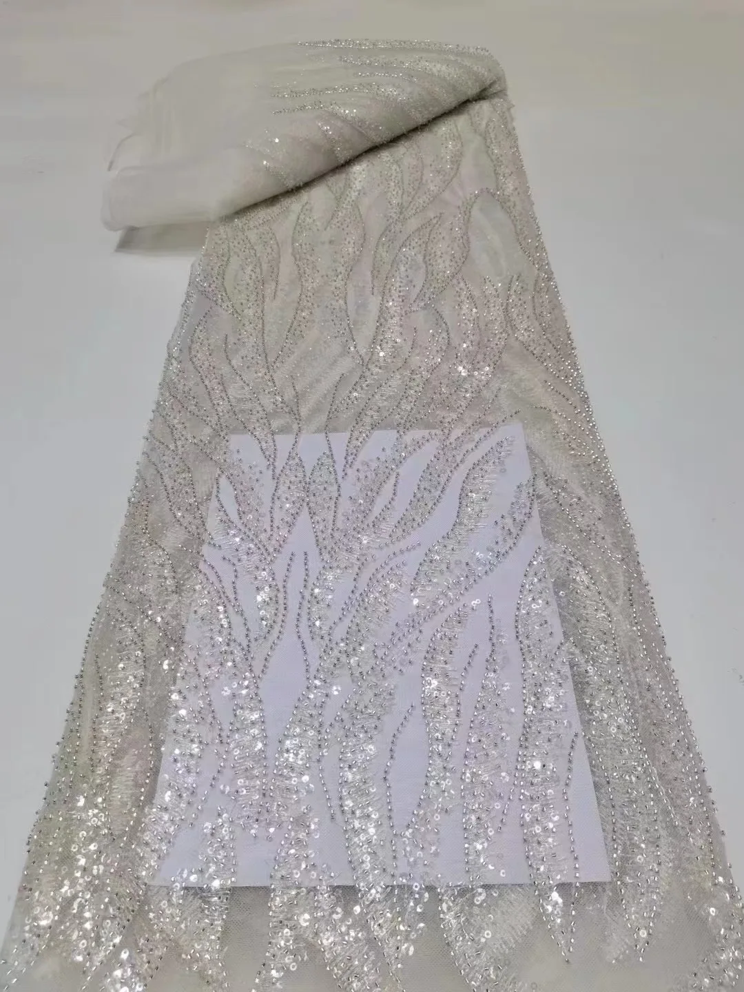 Bride For Wedding Dress African Nigeria Lace Fabric Manual Sequins Mesh Embroidery High Quality White French Tulle Lace Fabric
Bride For Wedding Dress African Nigeria Lace Fabric Manual Sequins Mesh Embroidery High Quality White French Tulle Lace Fabric