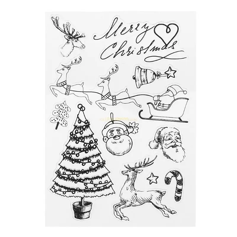 Scrapbooking Silicone Stamps Christmas Decorative Stampers for Scrapbooking Journals DIY Card Making Album Gift Wrap 63HD 
Scrapbooking Silicone Stamps Christmas Decorative Stampers for Scrapbooking Journals DIY Card Making Album Gift Wrap 63HD