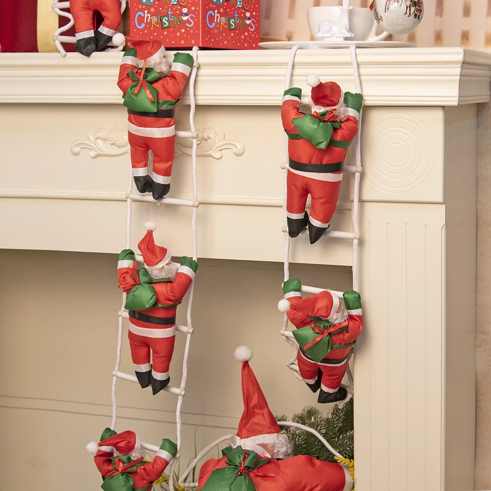 

Искусственные подвесные кукольные фигурки Санта Клауса для скалолазания, подвесные украшения для елки, шкафа, украшение для дома, декоративный подарок,дед мороз под елку санта клаус новый год 2022