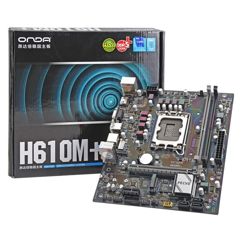 New H610M Motherboard H610 D4 Desktop Mainboard Sata 3.0 M.2 Support Intel 12Th Generation Core Lga1700 And Channel Ddr4 Ddr5
New H610M Motherboard H610 D4 Desktop Mainboard Sata 3.0 M.2 Support Intel 12Th Generation Core Lga1700 And Channel Ddr4 Ddr5